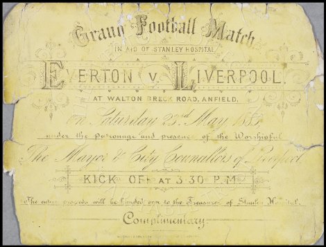 Everton FC Matches in aid of Hospitals 1888-1959